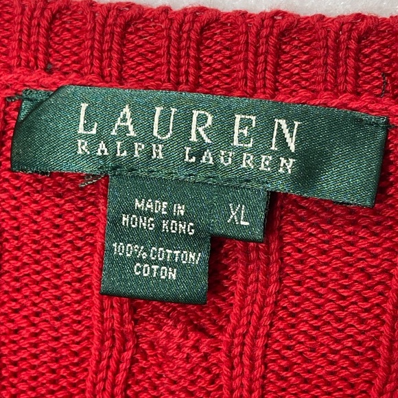 Lauren Ralph Lauren Crewneck Cable Knit 100% Cotton
Women’s Jumper Sweater Sz XL - Picture 3 of 4